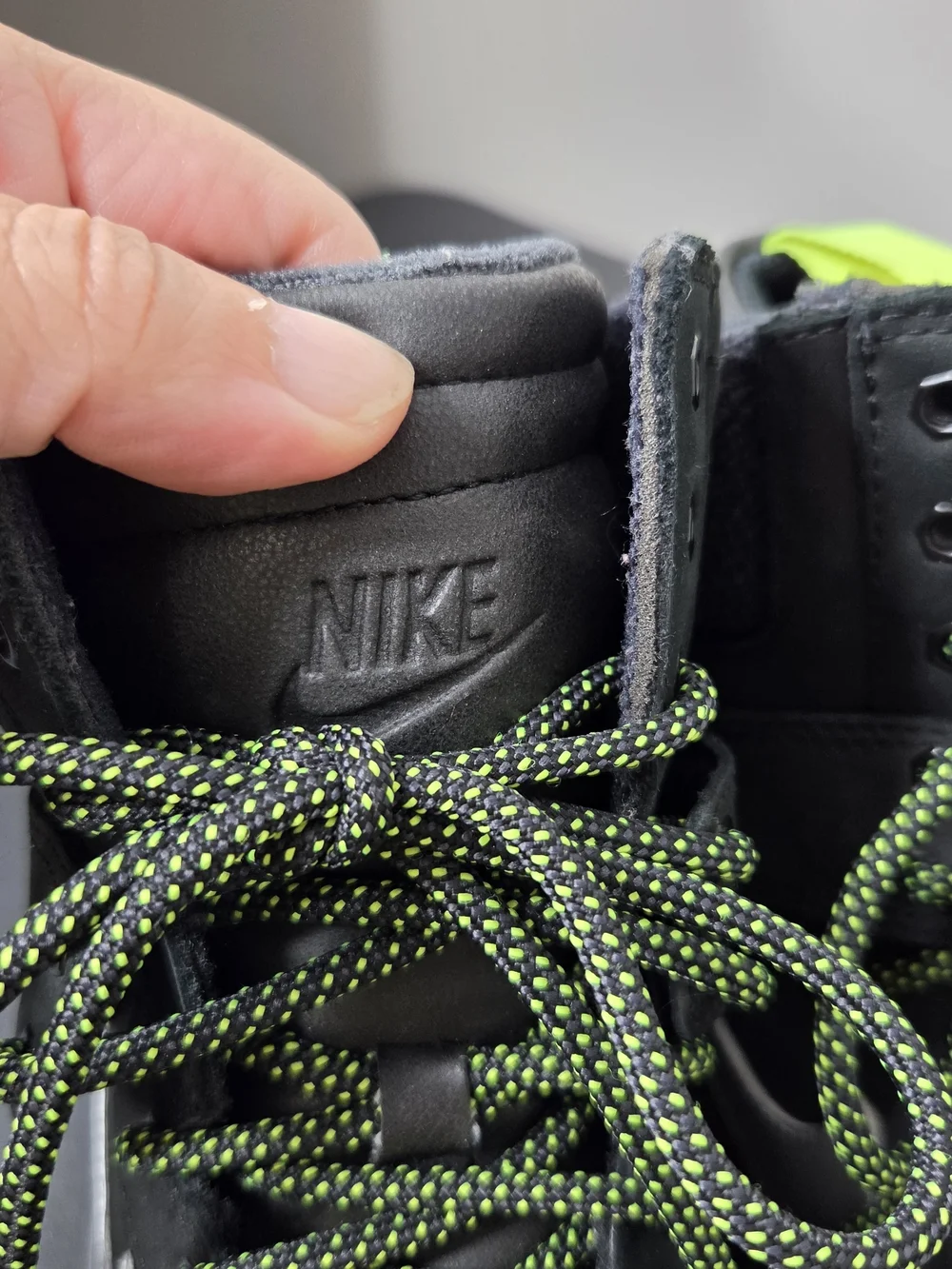 Nike Dunk Sky Hi Sneakerboot Wedge Sneakers Speckled Neon Laces